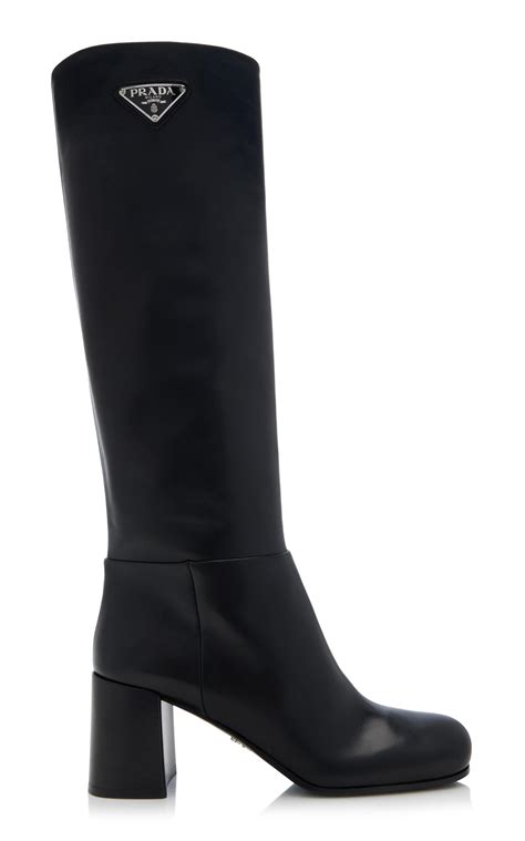 stivale prada alto|Stivali Leather Knee Boots By Prada .